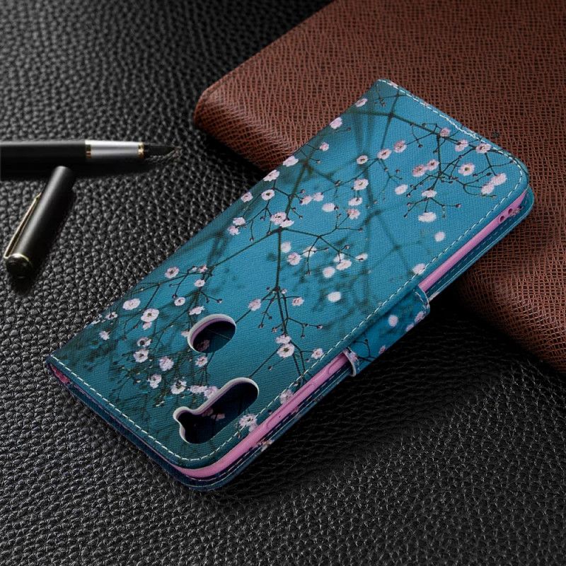 Bescherming Hoesje Samsung Galaxy M11 Telefoonhoesje Bloeiende Boom