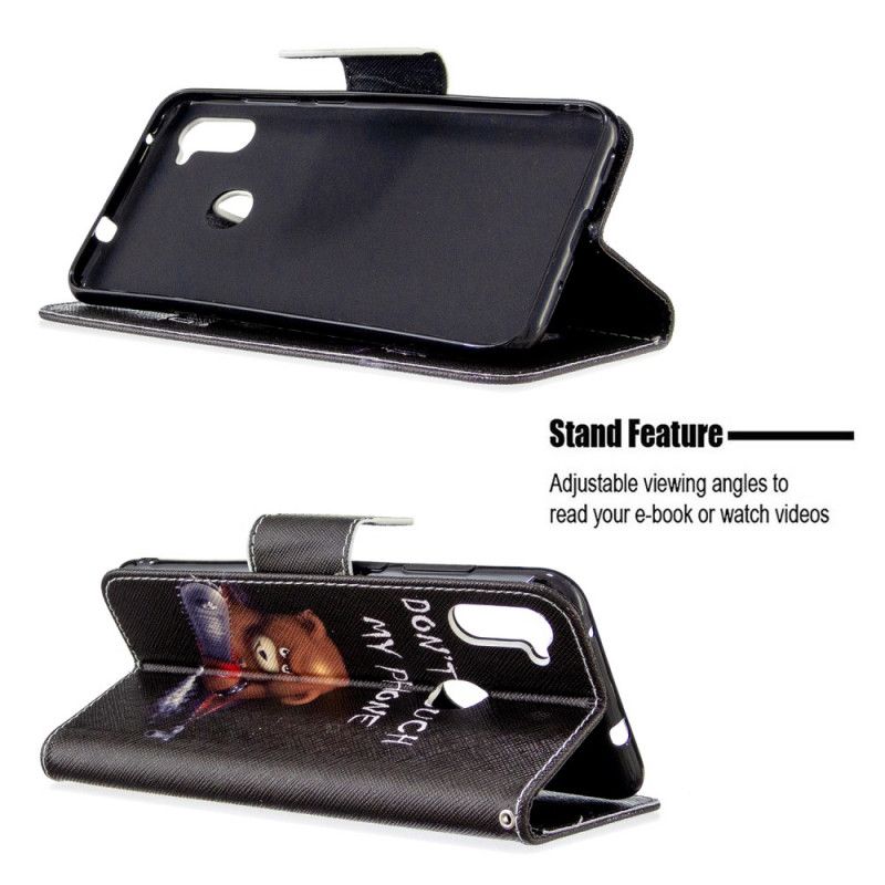 Cover Folio-hoesje Samsung Galaxy M11 Telefoonhoesje Gevaarlijke Beer