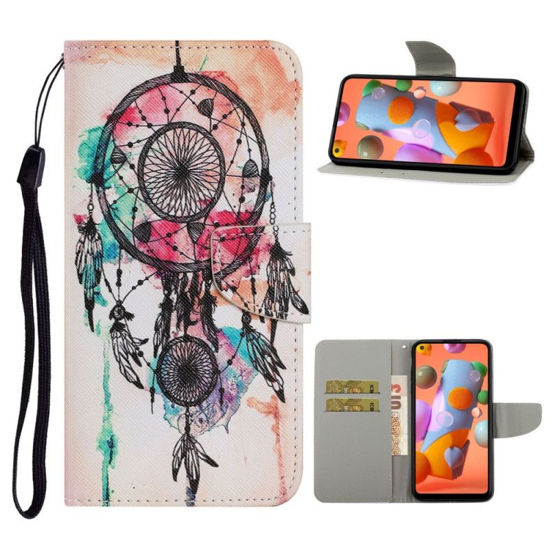Flip Case Leren Samsung Galaxy M11 Aquarel Dromenvanger