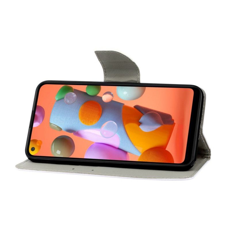 Flip Case Leren Samsung Galaxy M11 String Madeliefjes