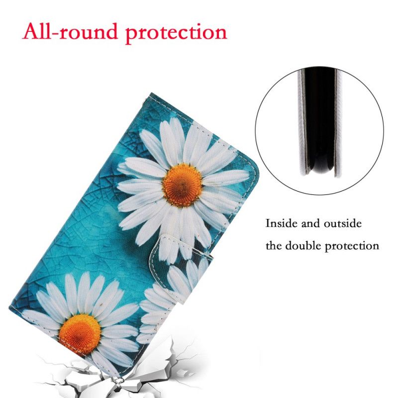 Flip Case Leren Samsung Galaxy M11 String Madeliefjes