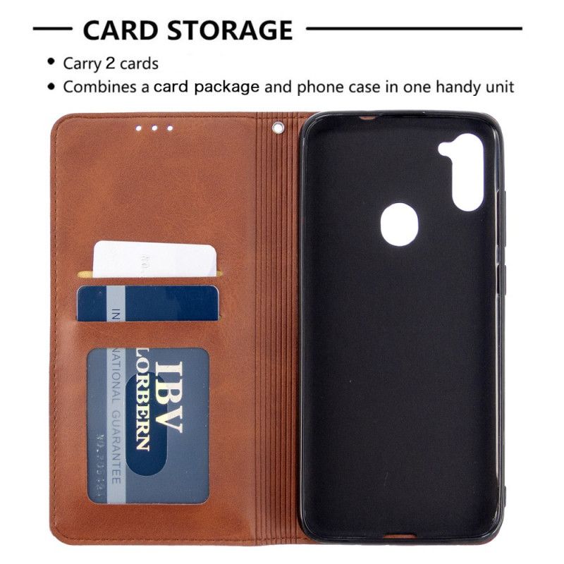 Folio-hoesje Samsung Galaxy M11 Grijs Zwart Kunstenaarsstijl
