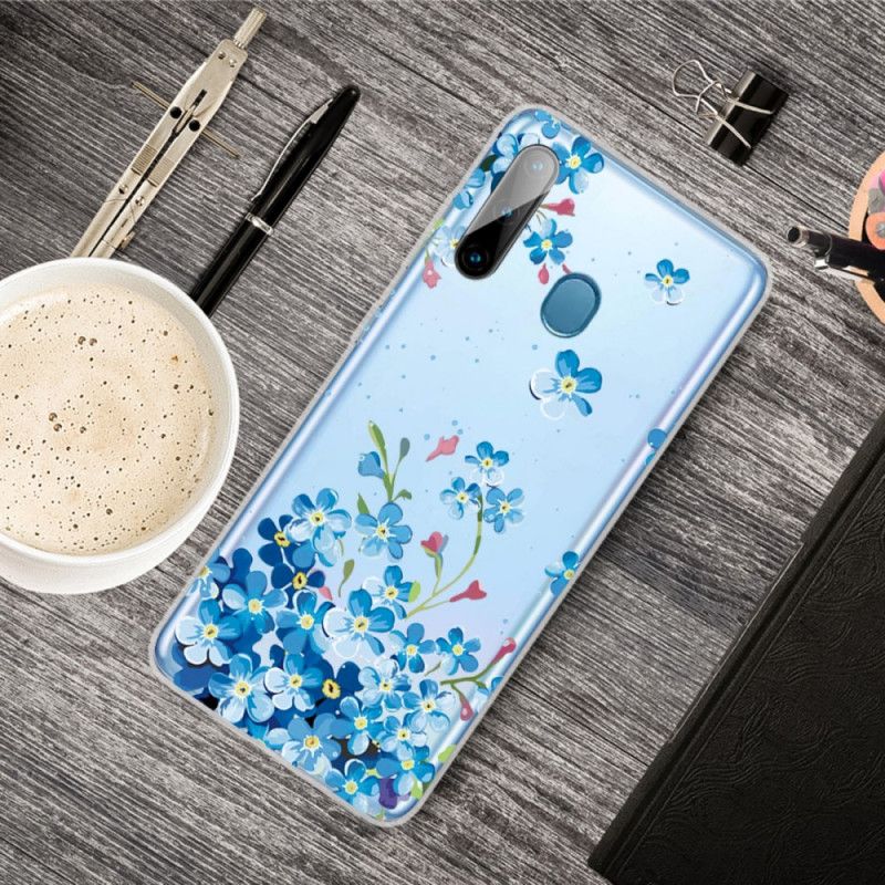 Hoesje Samsung Galaxy M11 Blauwe Bloemen