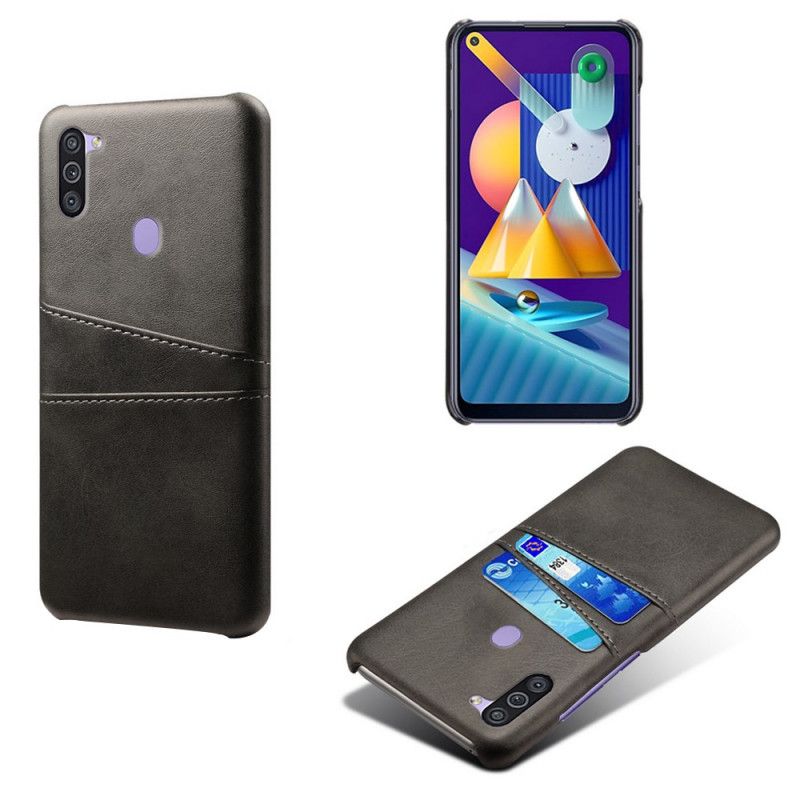 Hoesje Samsung Galaxy M11 Grijs Zwart Ksq Kaarthouder