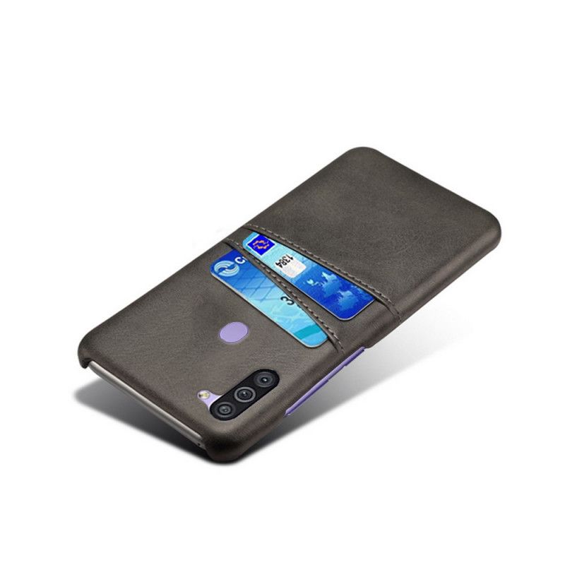 Hoesje Samsung Galaxy M11 Grijs Zwart Ksq Kaarthouder