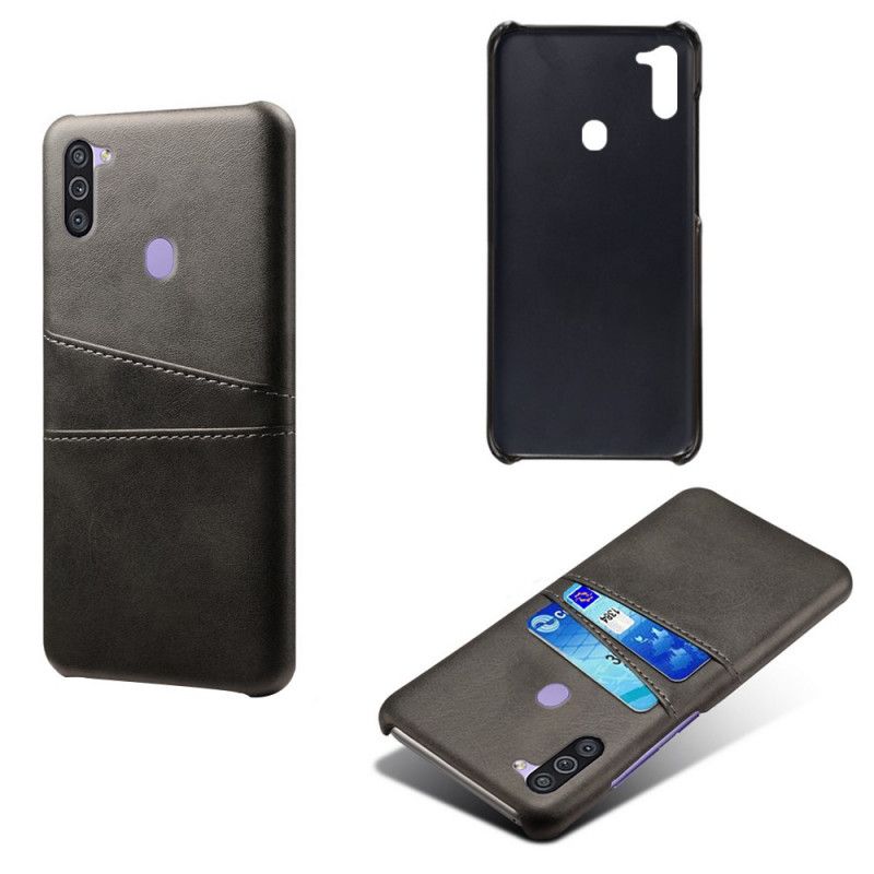 Hoesje Samsung Galaxy M11 Grijs Zwart Ksq Kaarthouder