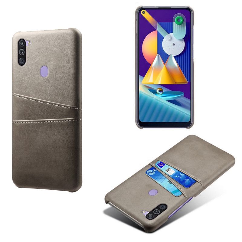 Hoesje Samsung Galaxy M11 Grijs Zwart Ksq Kaarthouder