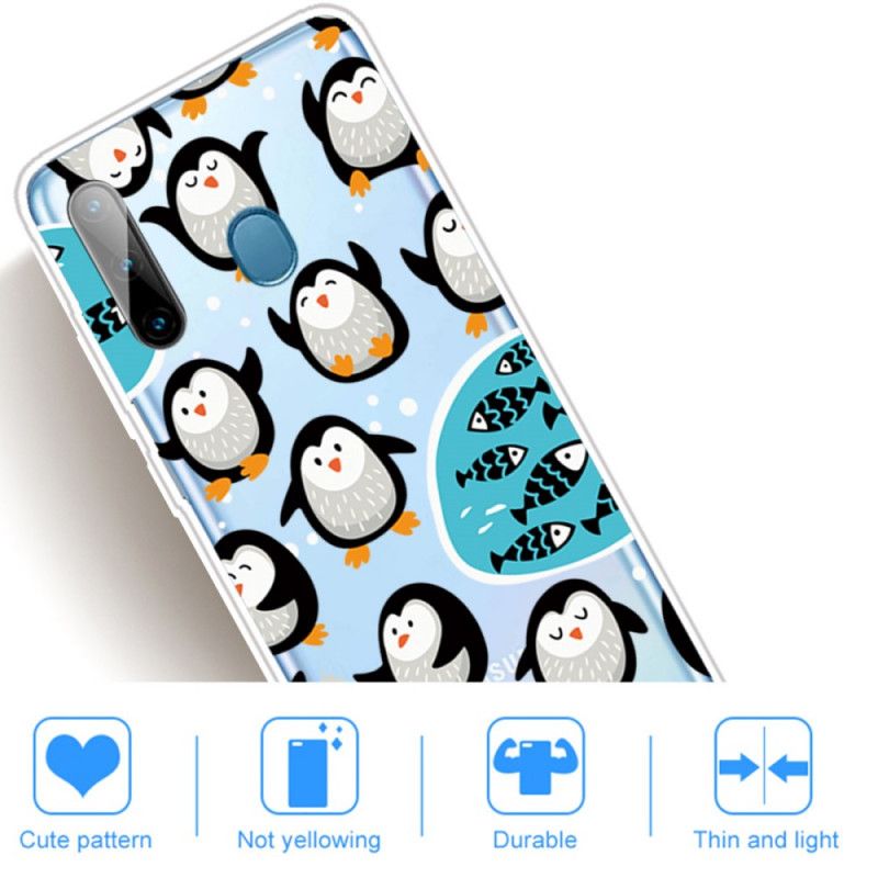 Hoesje Samsung Galaxy M11 Pinguïns En Vissen