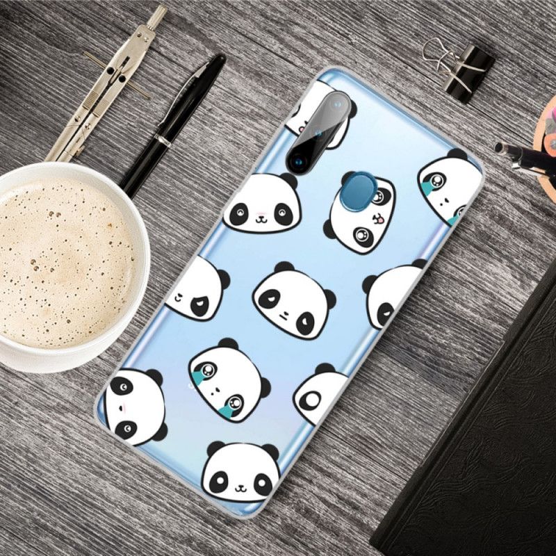Hoesje Samsung Galaxy M11 Telefoonhoesje Transparante Sentimentele Panda'S