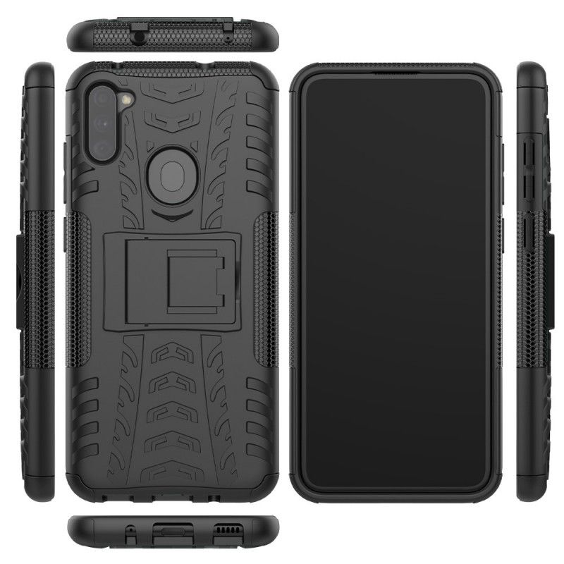 Hoesje Samsung Galaxy M11 Wit Zwart Ultrabestendige Premium