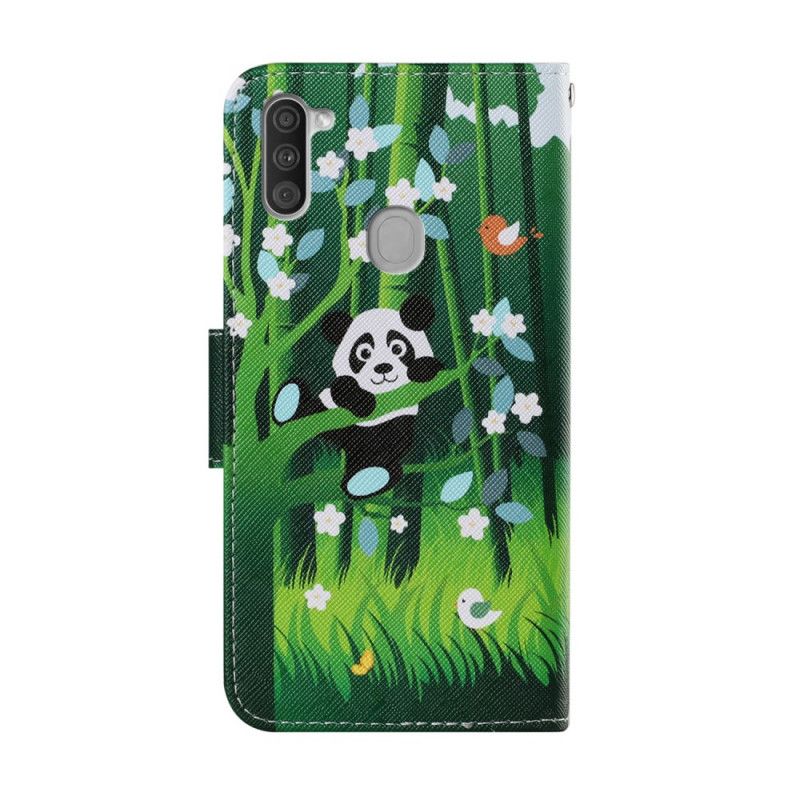 Leren Hoesje Samsung Galaxy M11 Pandawandeling