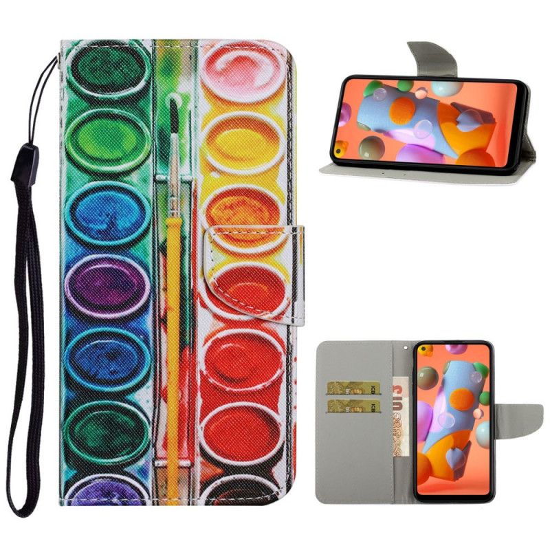 Leren Hoesje Samsung Galaxy M11 Schilderij