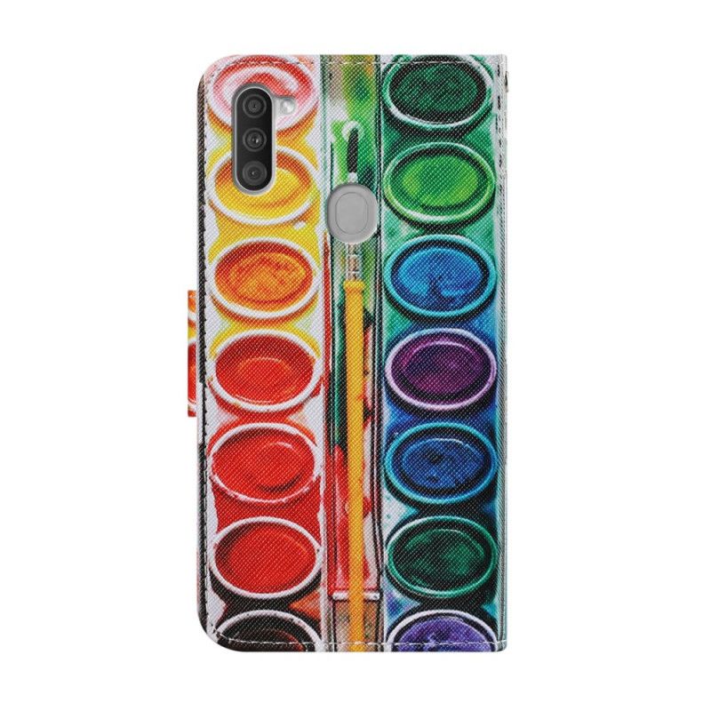 Leren Hoesje Samsung Galaxy M11 Schilderij