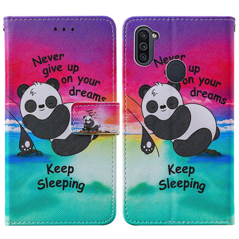 Leren Hoesje voor Samsung Galaxy M11 Blijven Slapen