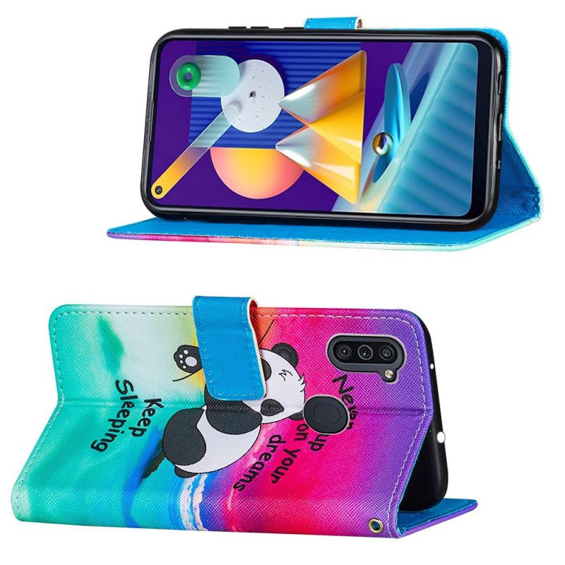 Leren Hoesje voor Samsung Galaxy M11 Blijven Slapen