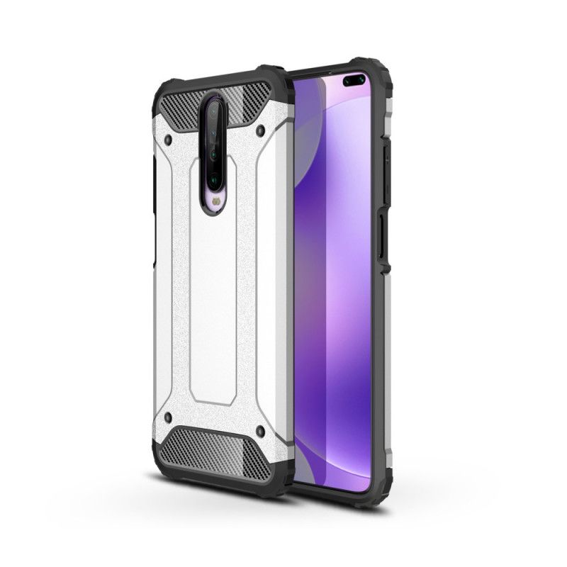 Case Hoesje Xiaomi Redmi K30 Wit Zwart Telefoonhoesje Overlevende