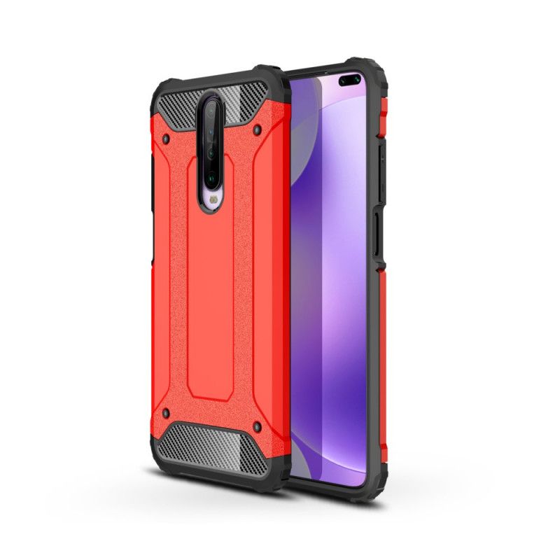 Case Hoesje Xiaomi Redmi K30 Wit Zwart Telefoonhoesje Overlevende