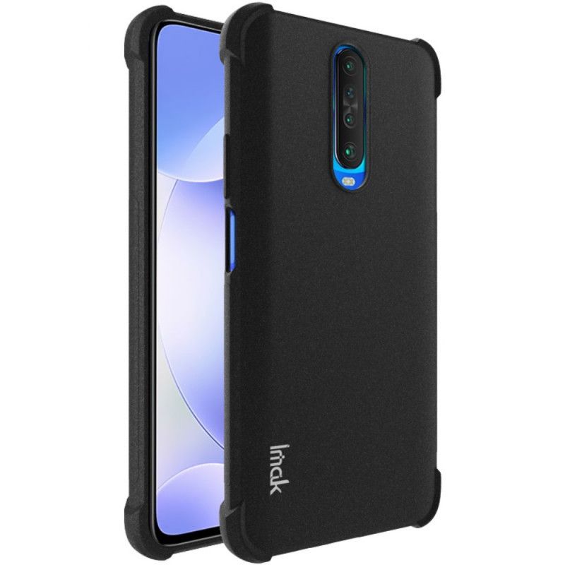 Cover Hoesje Xiaomi Redmi K30 Grijs Zwart Telefoonhoesje Imak Huidgevoel