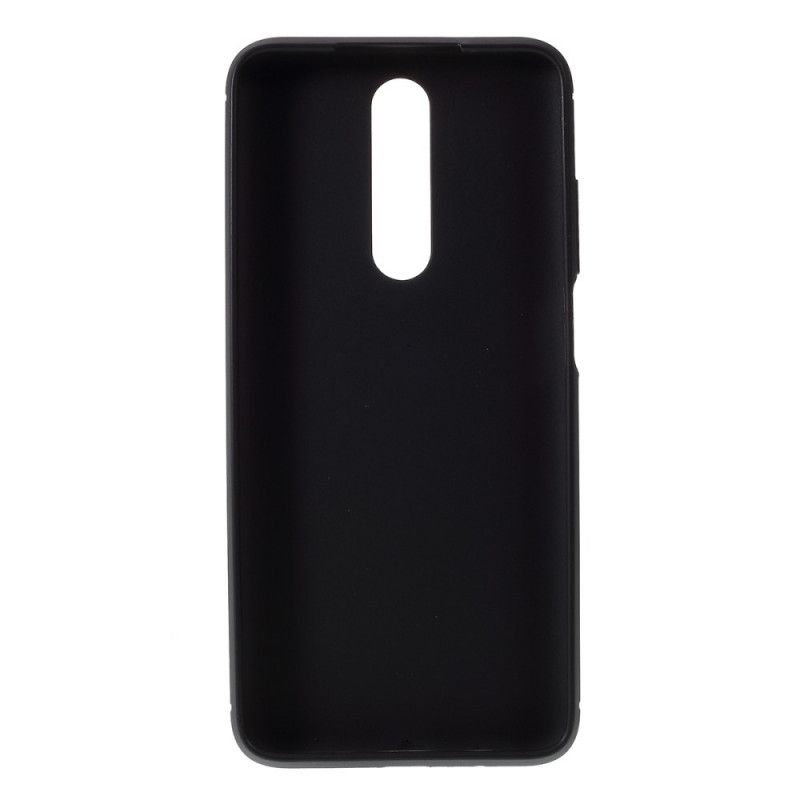 Cover Hoesje Xiaomi Redmi K30 Rood Zwart Telefoonhoesje Koolstofvezel