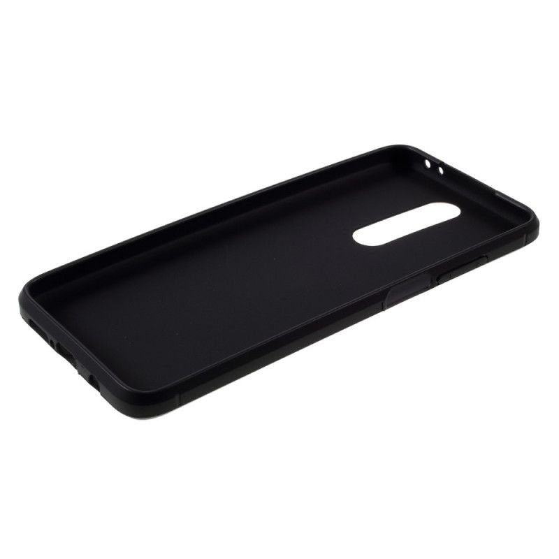 Cover Hoesje Xiaomi Redmi K30 Rood Zwart Telefoonhoesje Koolstofvezel