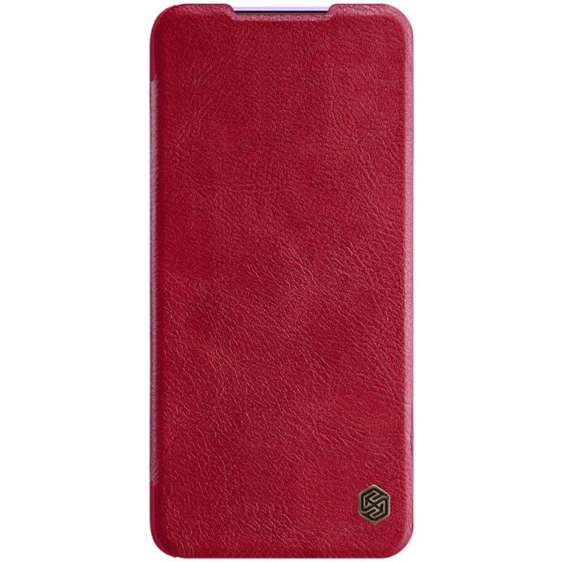 Folio-hoesje Xiaomi Redmi K30 Rood Zwart Nillkin Qin-Reeks