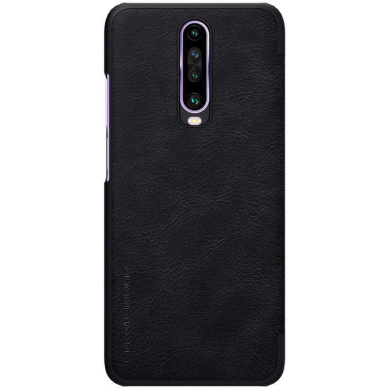Folio-hoesje Xiaomi Redmi K30 Rood Zwart Nillkin Qin-Reeks