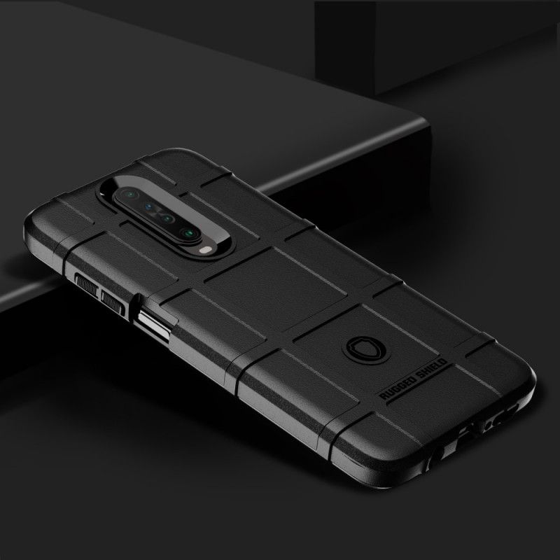 Hoesje voor Xiaomi Redmi K30 Grijs Zwart Robuust Schild