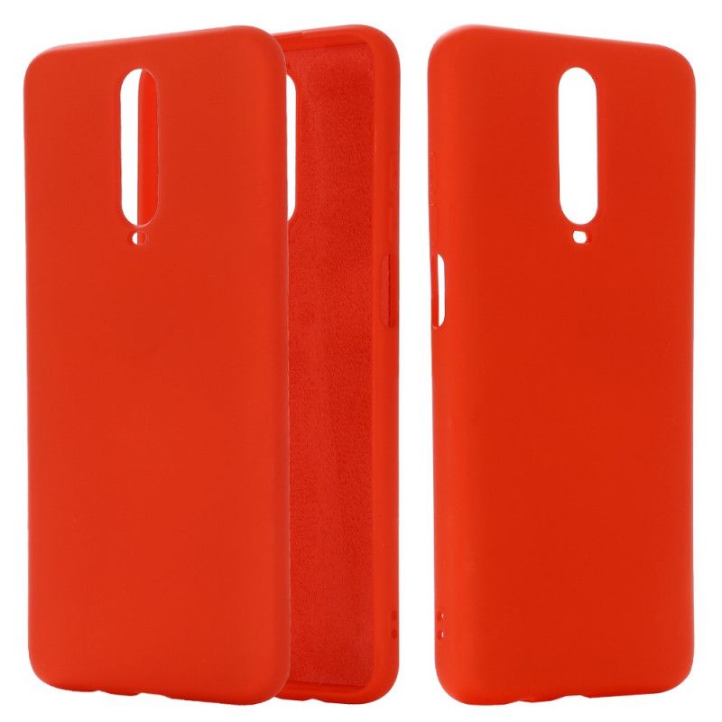Hoesje voor Xiaomi Redmi K30 Rood Zwart Siliconenvloeistof