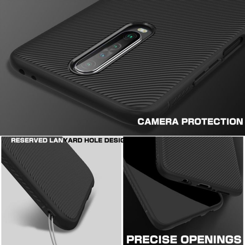 Hoesje Xiaomi Redmi K30 Donkerblauw Zwart Lenuo Keperstof