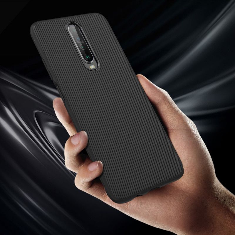 Hoesje Xiaomi Redmi K30 Donkerblauw Zwart Lenuo Keperstof