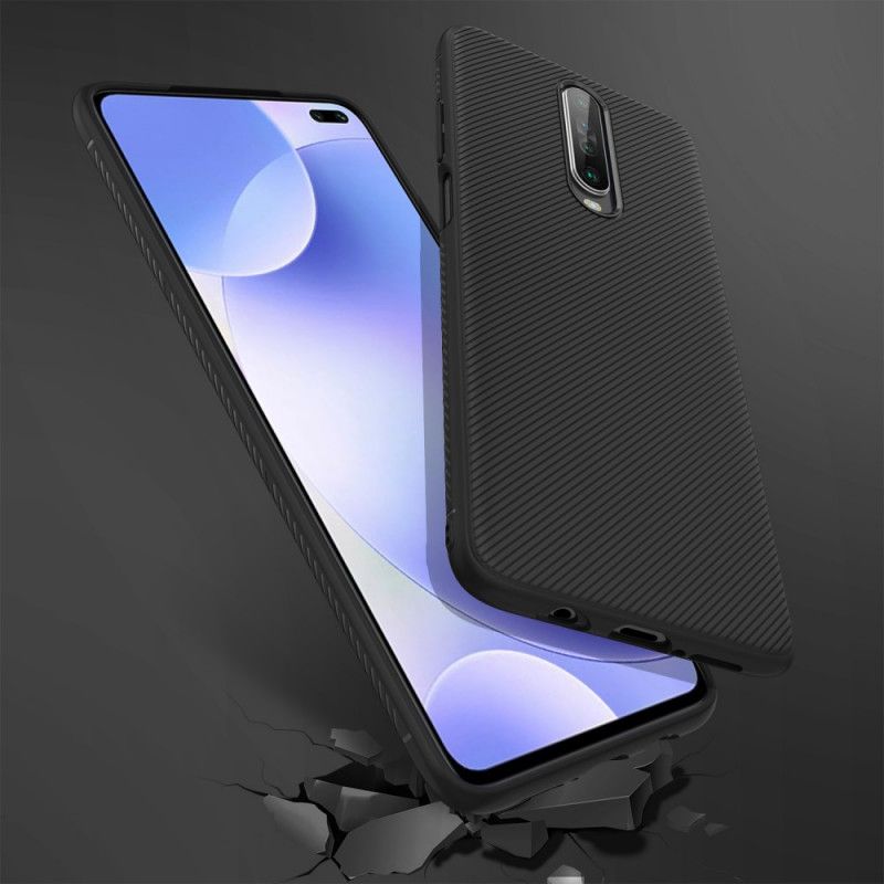 Hoesje Xiaomi Redmi K30 Donkerblauw Zwart Lenuo Keperstof