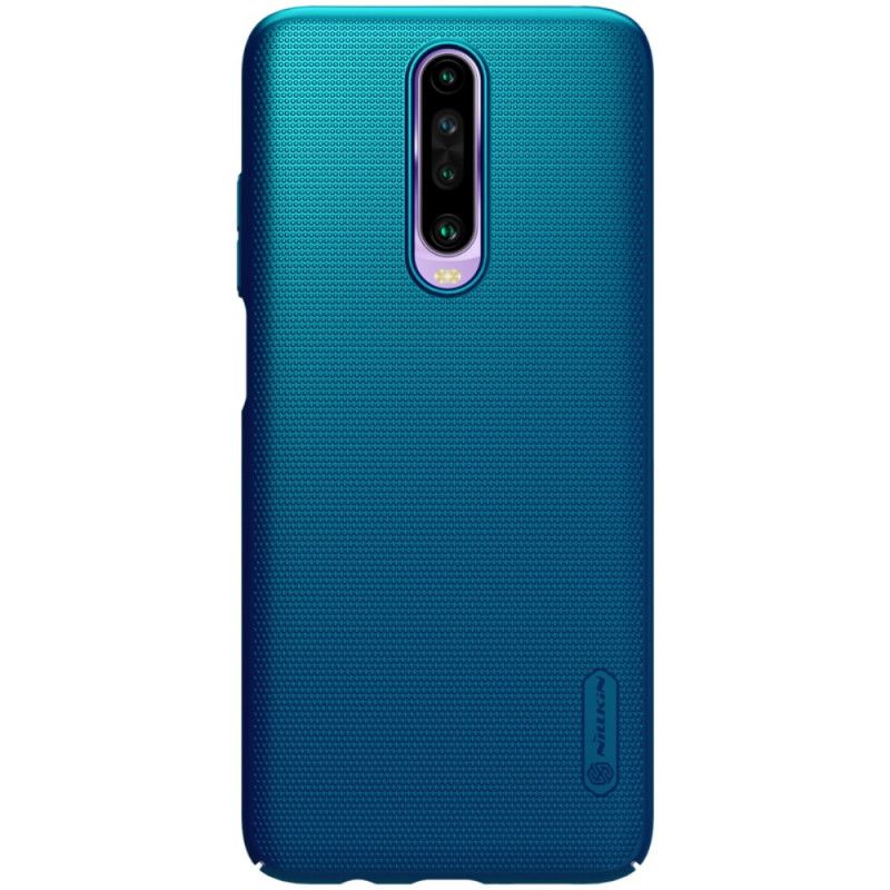 Hoesje Xiaomi Redmi K30 Wit Zwart Stijve Frosted Nillkin