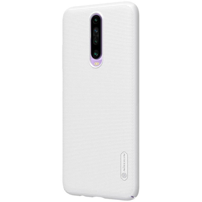 Hoesje Xiaomi Redmi K30 Wit Zwart Stijve Frosted Nillkin