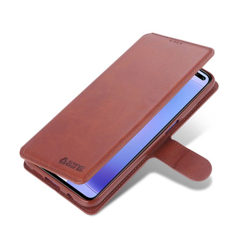 Leren Hoesje Xiaomi Redmi K30 Grijs Zwart Leereffect Azns