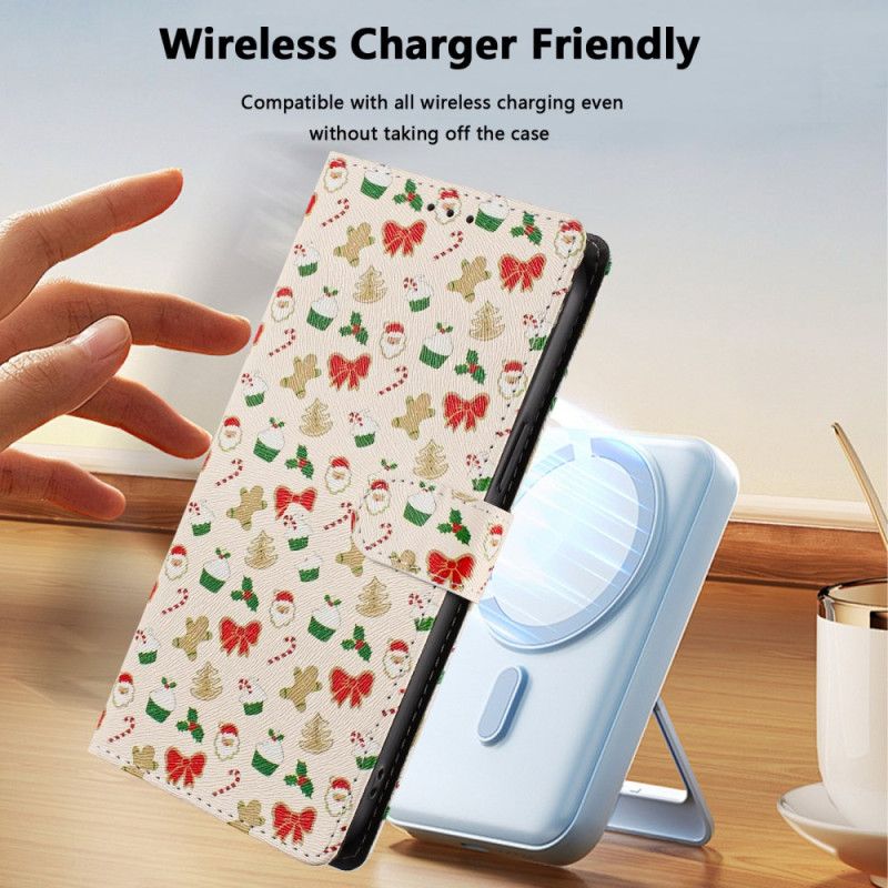 Flip Case Leren Xiaomi 17 Kerst