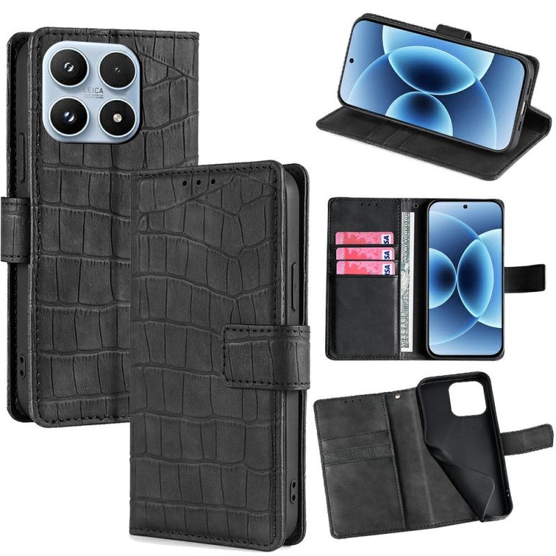 Flip Case Leren Xiaomi 17 Krokodillenleerstructuur