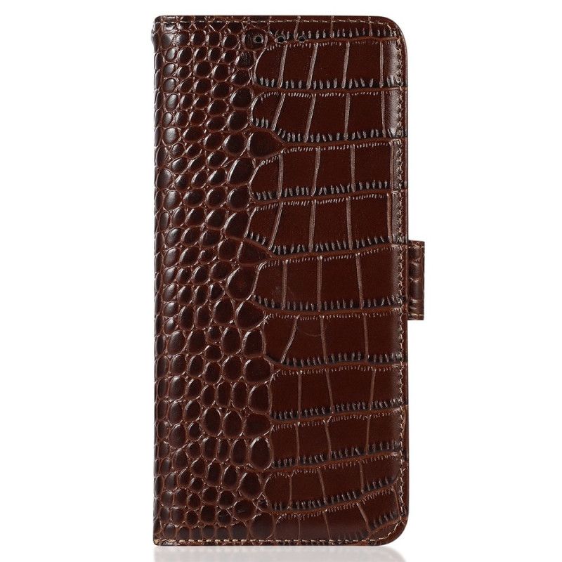 Flip Case Leren Xiaomi 17 Leer Met Krokodillenprint