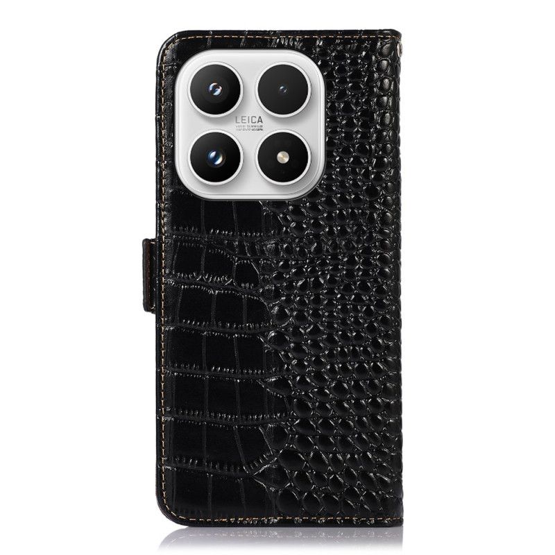 Flip Case Leren Xiaomi 17 Leer Met Krokodillenprint