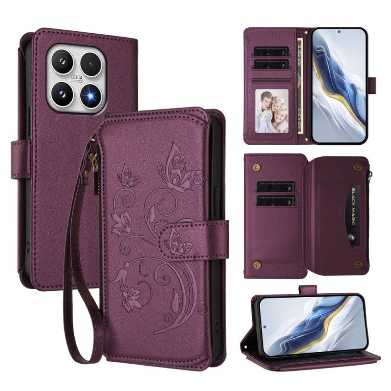 Flip Case Leren Xiaomi 17 Portemonnee Met Bloemenprint