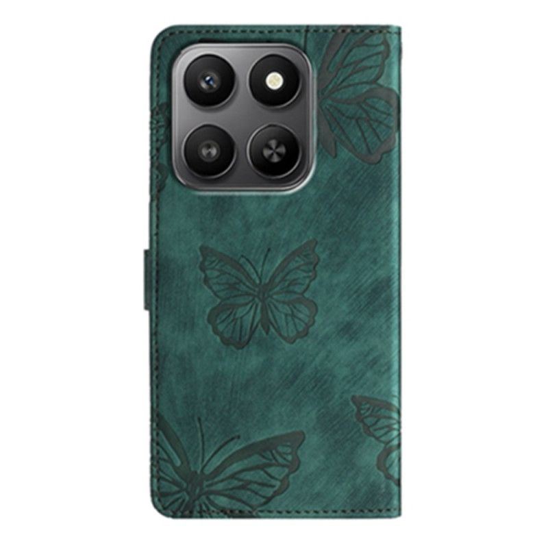 Flip Case Leren Xiaomi 17 Suède Vlindereffect