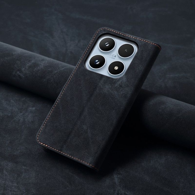 Folio-hoesje Xiaomi 17 Telefoonhoesje Denimtextuur