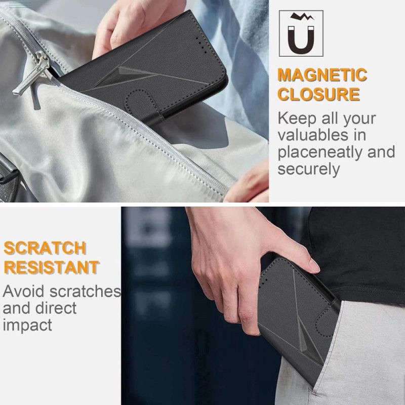 Folio-hoesje Xiaomi 17 Telefoonhoesje Driehoekspatroon