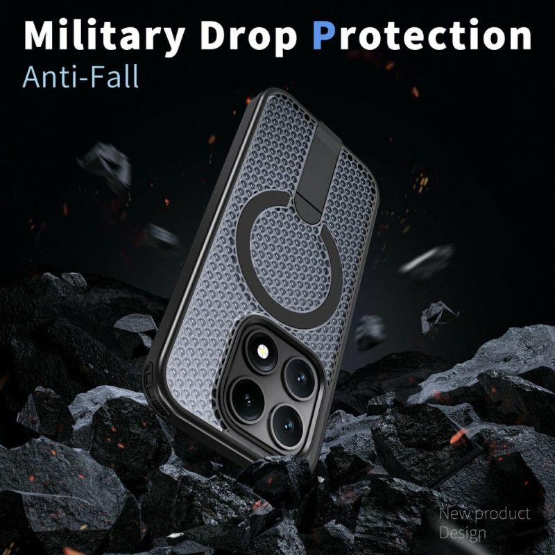 Hoesje Xiaomi 17 Magnetische Rasterstructuur Met Standaard Bescherming Hoesje