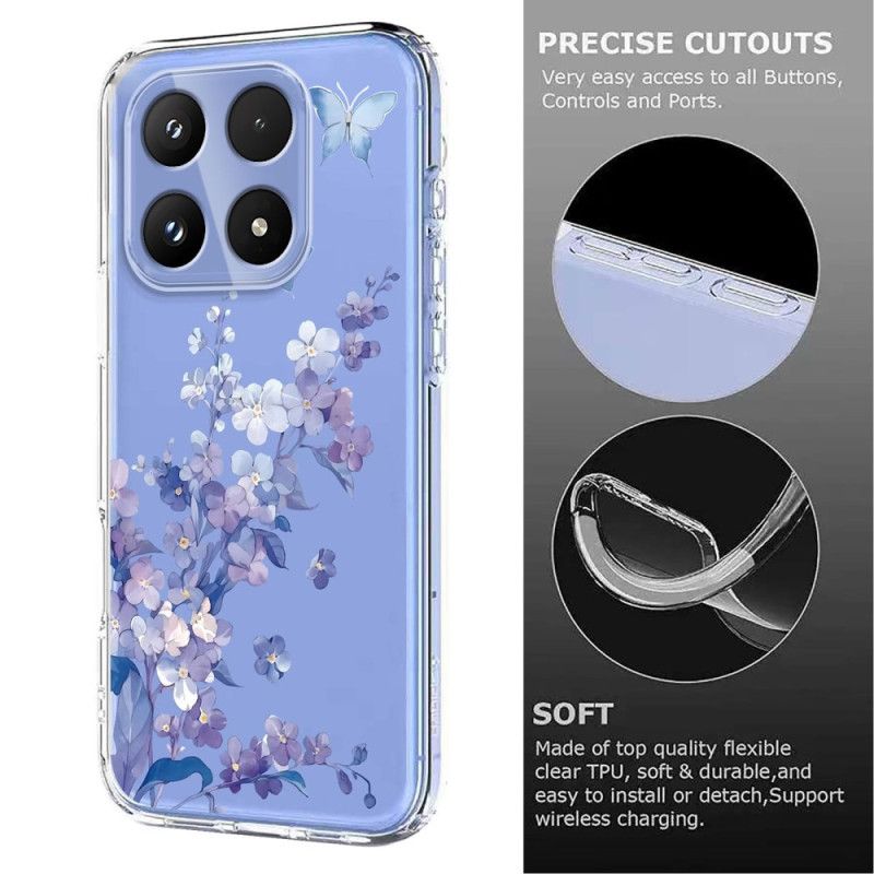 Hoesje Xiaomi 17 Vlinders En Bloemen Bescherming Hoesje