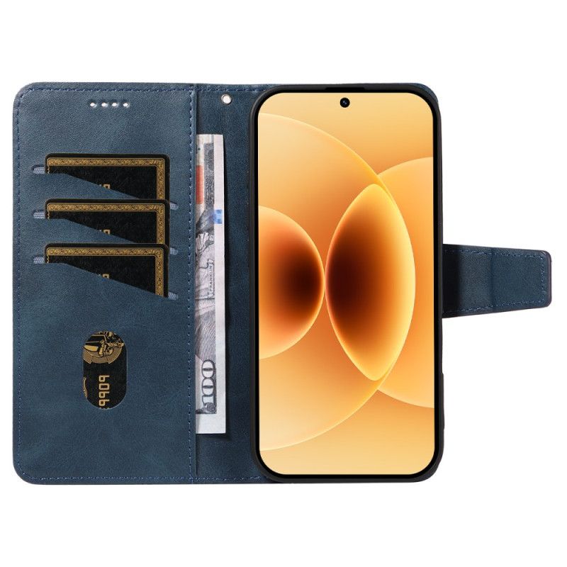 Leren Hoesje Voor Xiaomi 17 Diamantrand