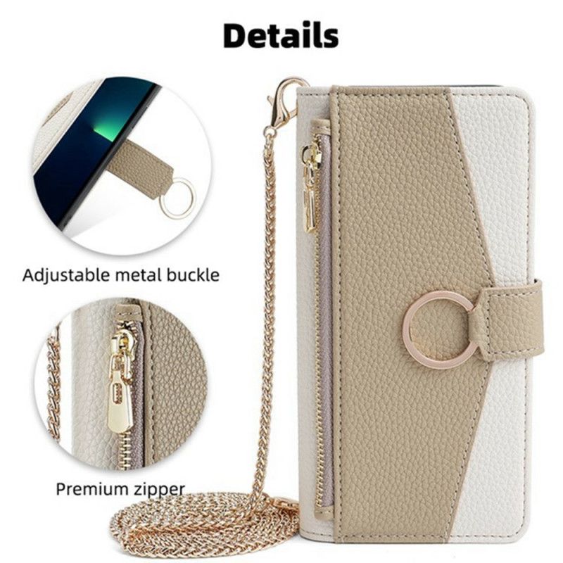 Leren Hoesje Voor Xiaomi 17 Spiegel En Ketting