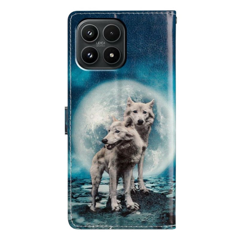 Leren Hoesje Voor Xiaomi 17 Twee Wolven