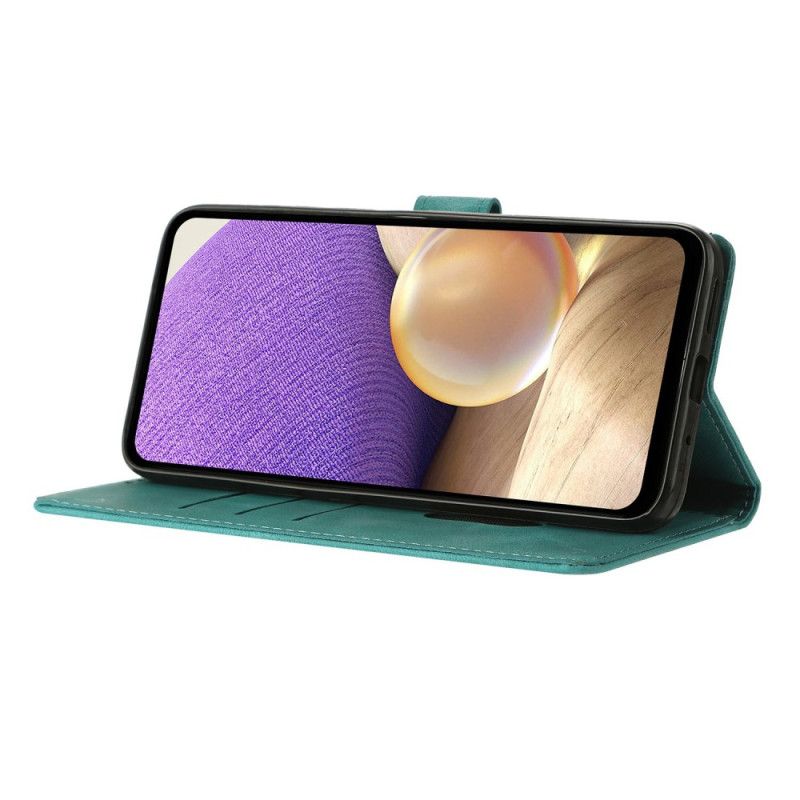 Leren Hoesje Xiaomi 17 Driehoekig Patroon Bescherming Hoesje