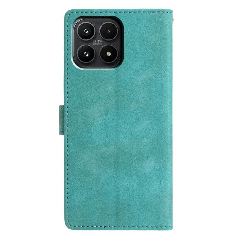 Leren Hoesje Xiaomi 17 Driehoekig Patroon Bescherming Hoesje