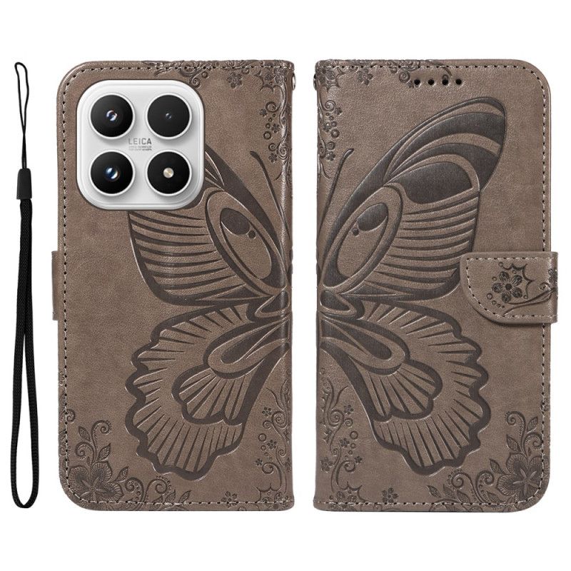 Leren Hoesje Xiaomi 17 Vlinderdesign Bescherming Hoesje